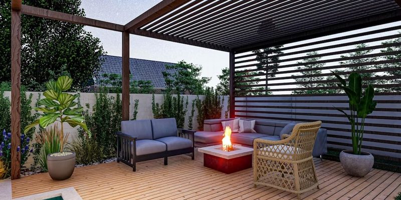 انواع نورپردازی تراس